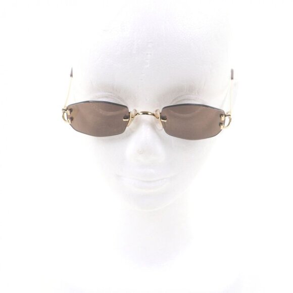 Cartier Rimless Two Point 135 Sunglasses Eyewear Gold Bordeaux 22 main image 5